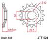 Front Sprocket, 15-Teeth, 632-Chain 