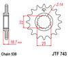 JT Front sprocket, 15-tooth, for 530 chain